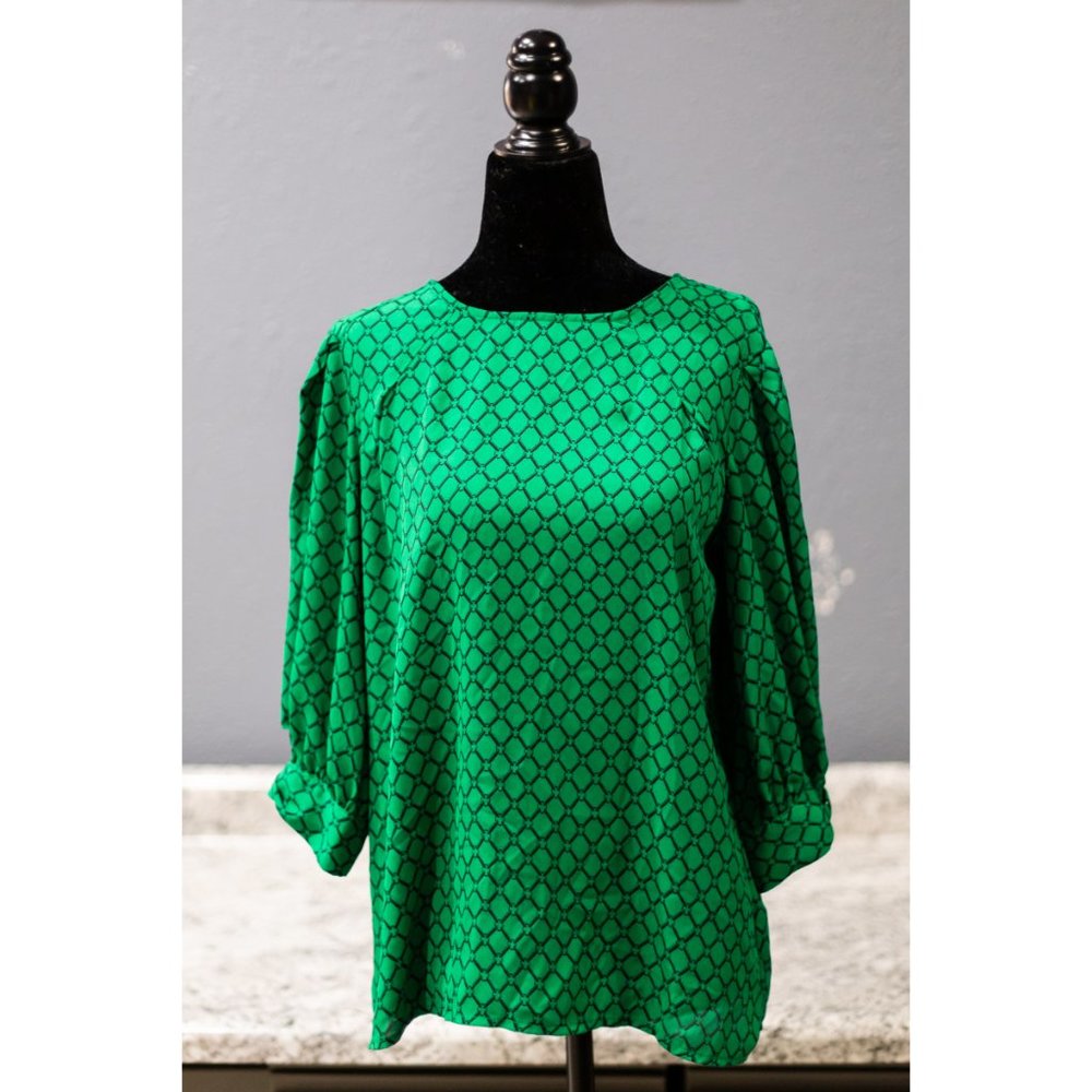 Worthington Green Blouse, Size S